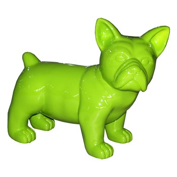 chien vert anis pomme sculpture animalière couleur flashy