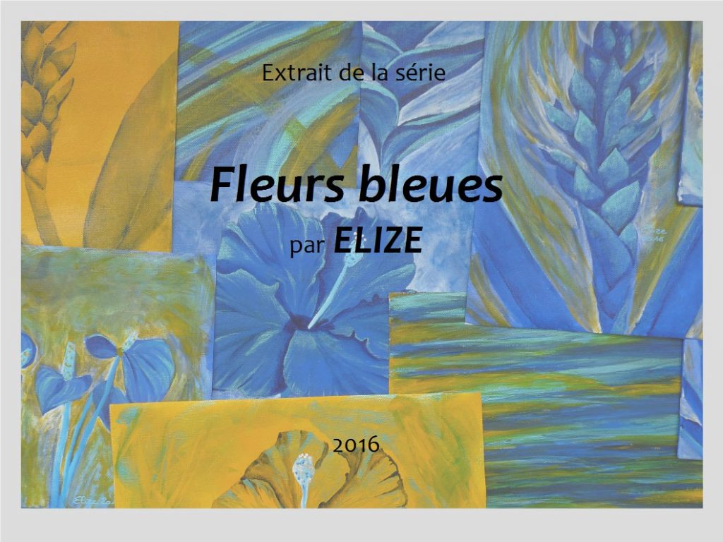 elize portfolio tableau peinture série fleurs bleues