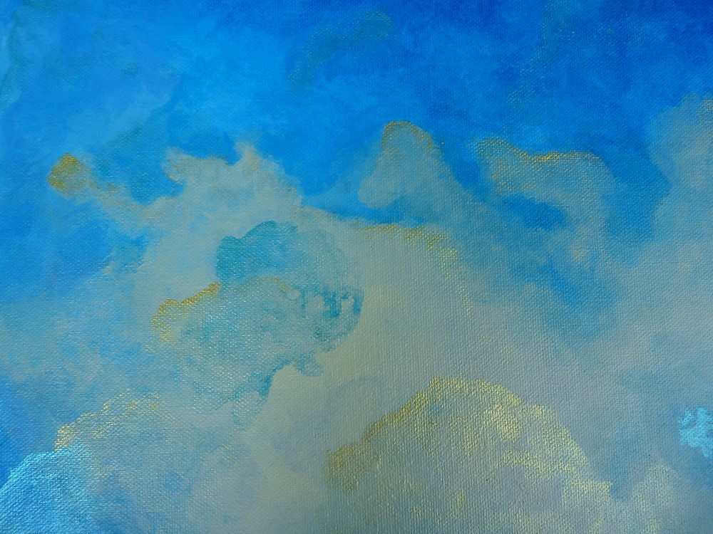 nuages en perspective grand dans la nature bleu météo détail