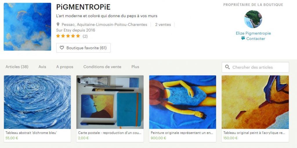 boutique etsy elize pigmentropie tableau artistique