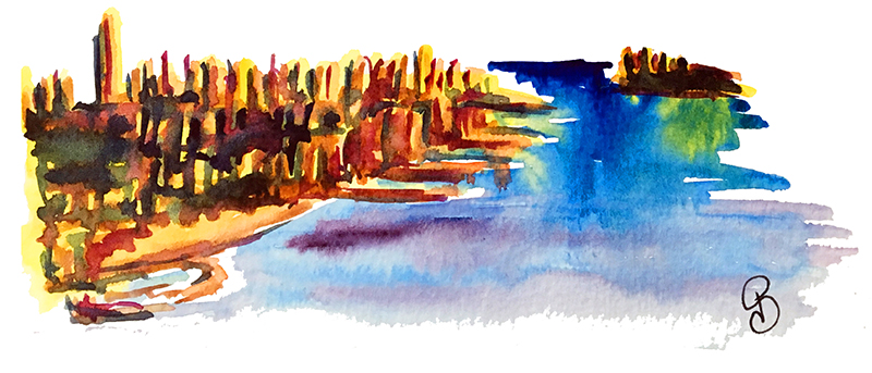 aquarelle ville new york pauline