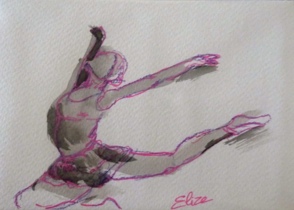 danse saut dessin danseuse esquisse elize pigmentropie elize tutu classique