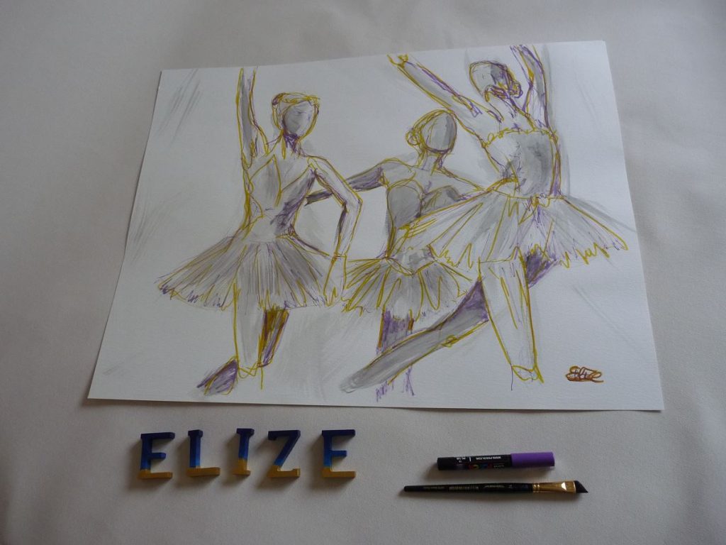 danse saut dessin danseuse esquisse elize pigmentropie elize tutu classique