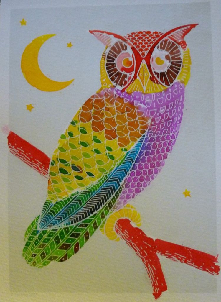 Aquarellum hibou peinture enfant couleur aquarelle