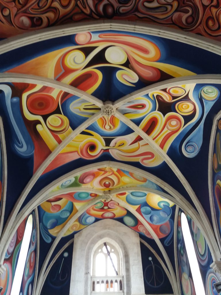 Jorge Carrasco Menoux eglise fresque colorée voute