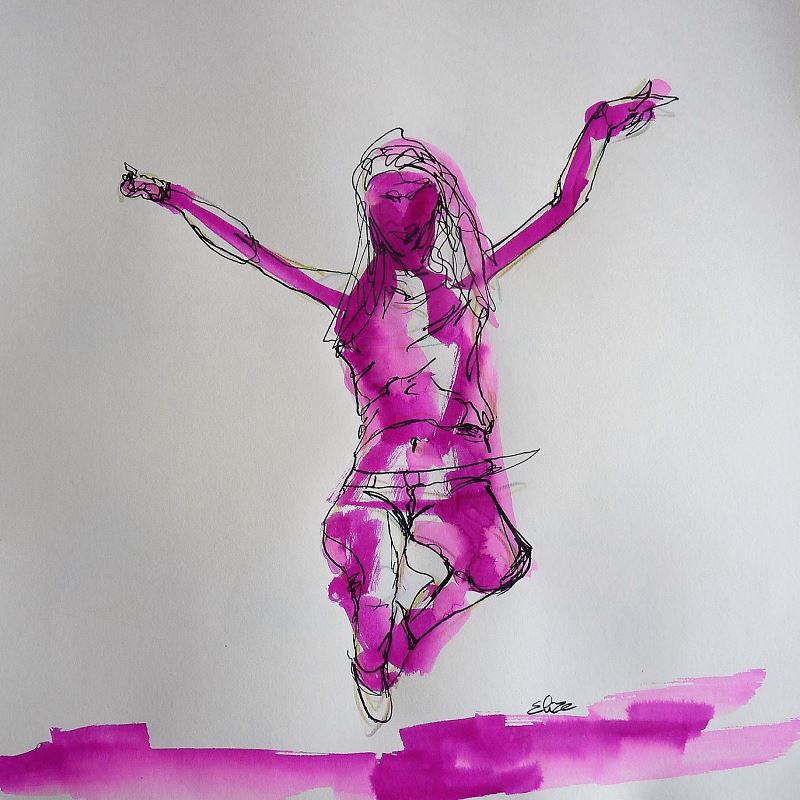 saut face dessin rose elize pigmentropie