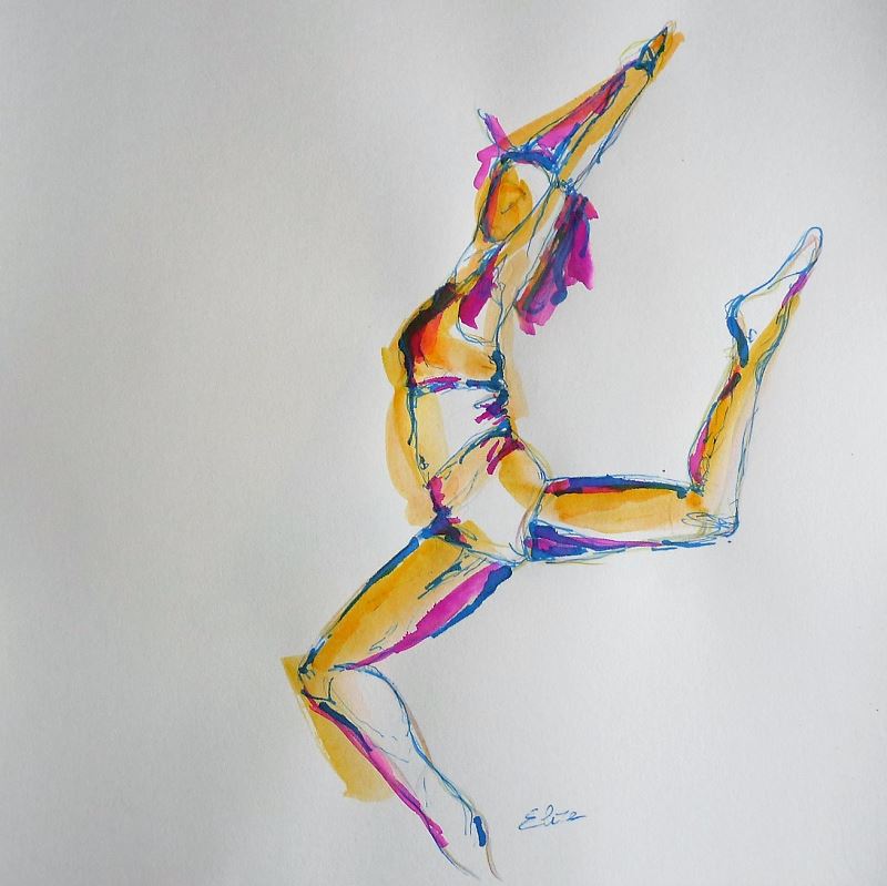 esquisse elize pigmentropie jaune ocre danseuse