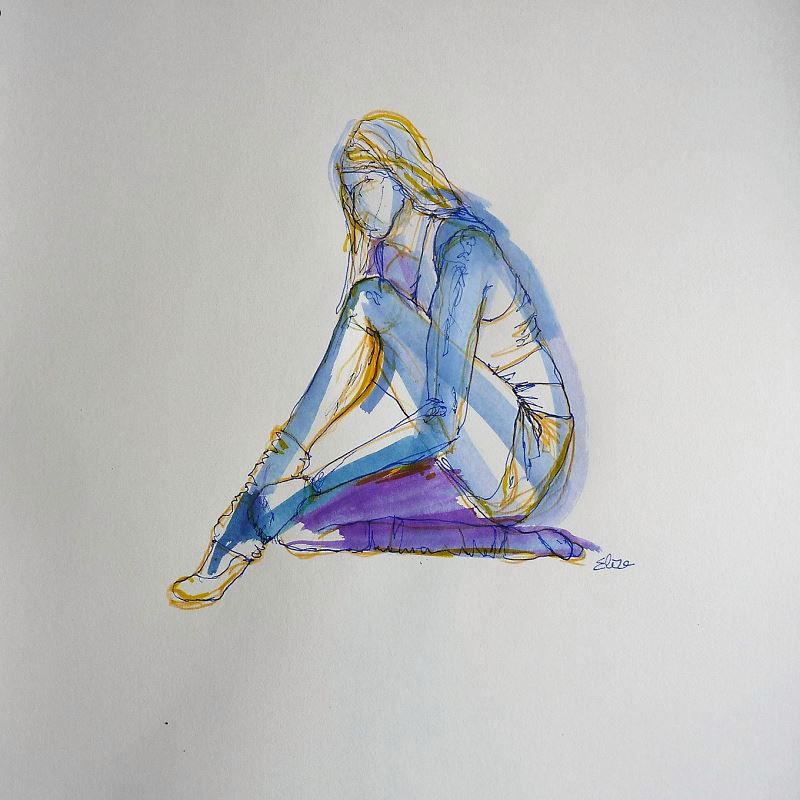 elize pigmentropie esquisse dessin coloré aquarelle encre trait 