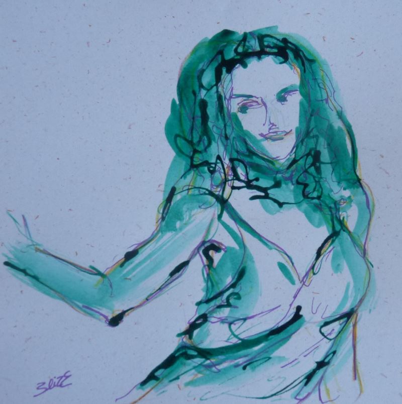 femme buste danseuse dessin elize