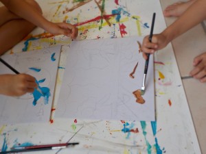 peinture pinceau enfant