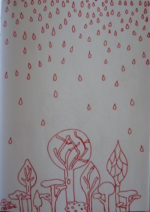 coloriage pluie foret adulte