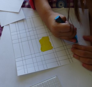 mondrian dessin enfant mains