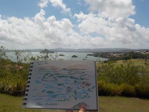 vue sur les trois ilets martinique mer ile