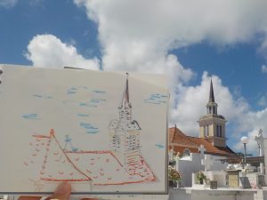 eglise urban sketch