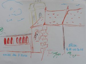 eglise dessin perspective