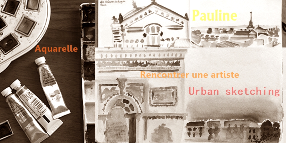 rencontre avec pauline aquarelle urban sketch