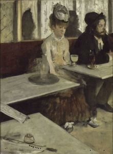 degas tableau 'dans un café'