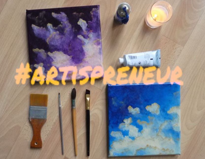 artispreneur artiste entrepreneur pinceau tableau nuages art