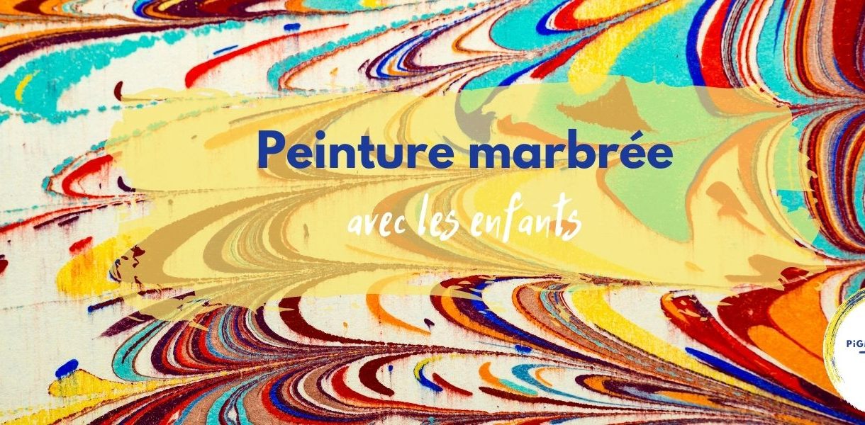 peinture marbrée avec les enfants