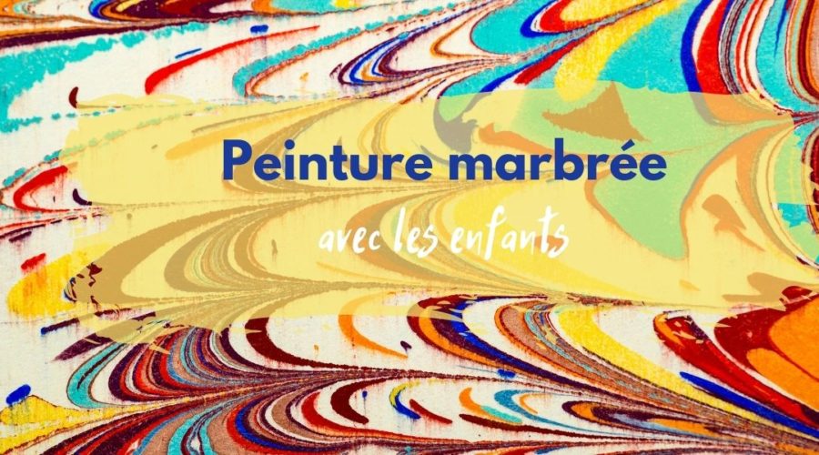 peinture marbrée avec les enfants