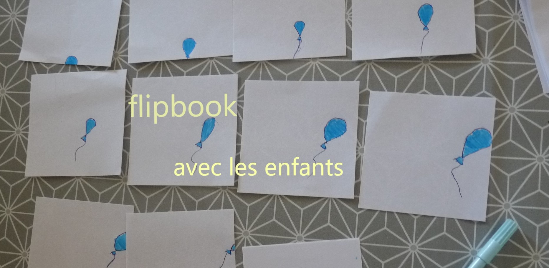 flipbook storyboard ballon envol