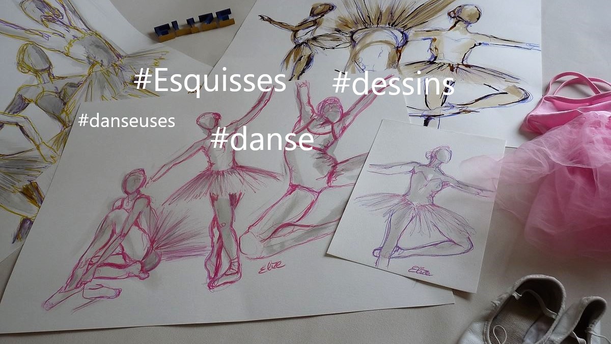 dessins danse esquisse artistique elize danseuse