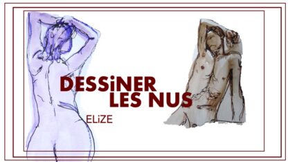 dessin nus modele vivant Elize esquisse couleur peinture
