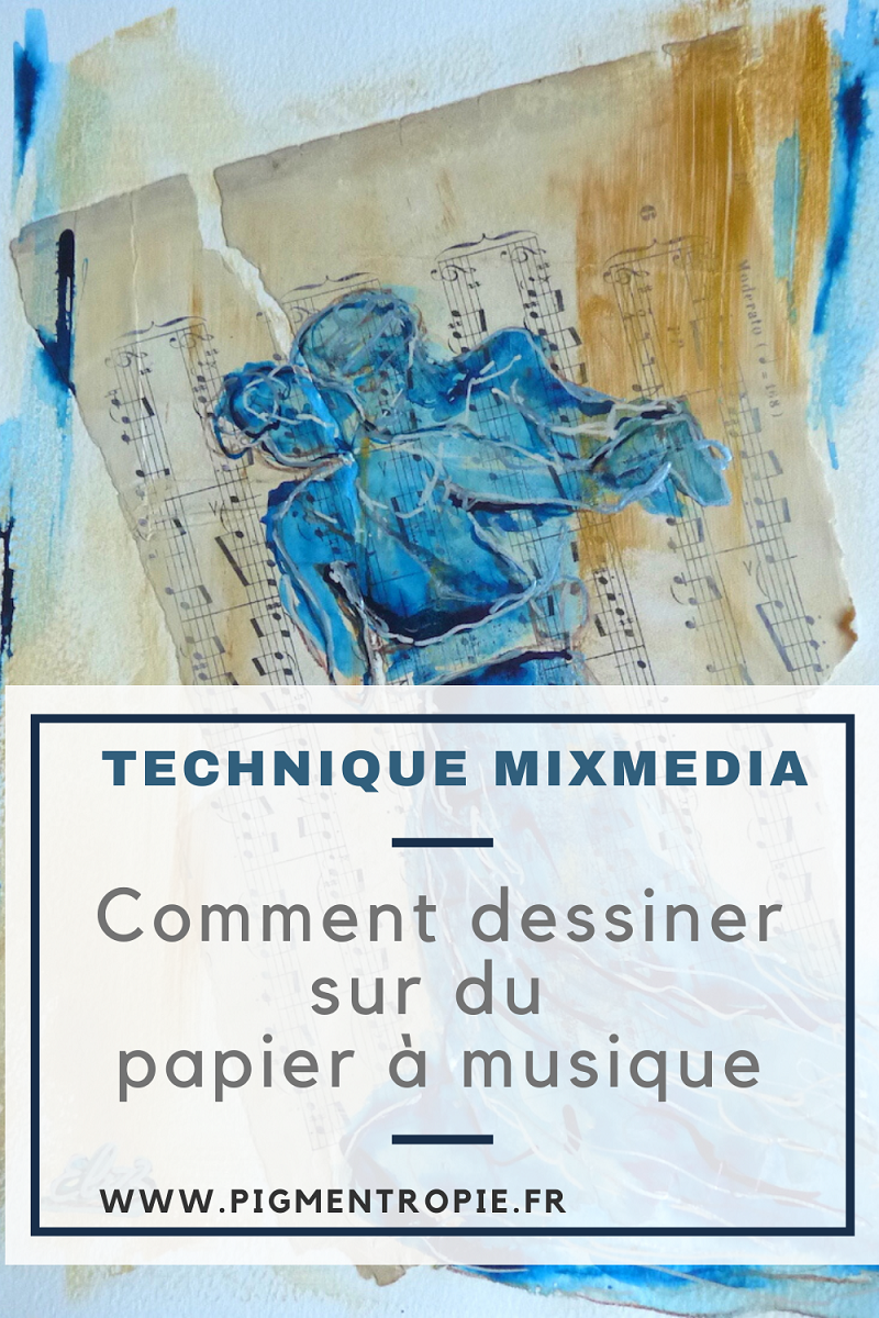 papier musique création mixmedia avec du upcycling technique artiste