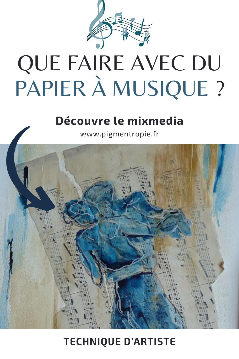 recycler le papier musique en créant de l'art.