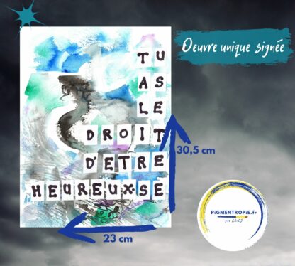 dimension collage bleu noir heureuxse