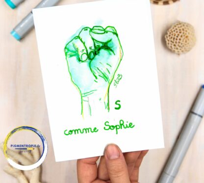 initiale personnalisée en lsf