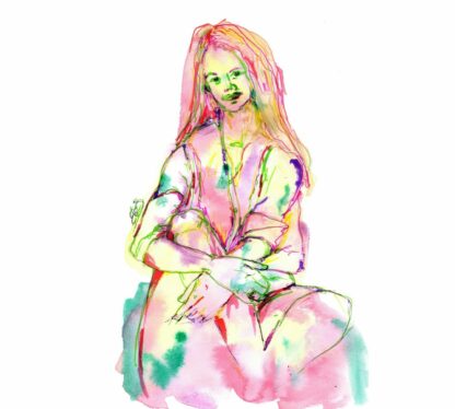 portrait femme colorée elize artistique