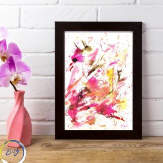 affiche peinture originale abstraction rouge pigmentropie
