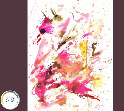 peinture aquarelle encre elize abstrait