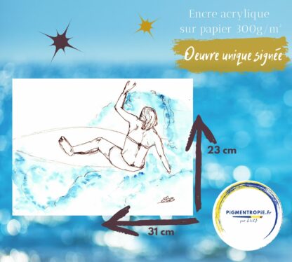 surfeuse dessin dimension