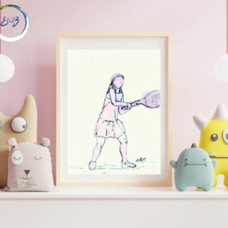 affiche tennis pour fille