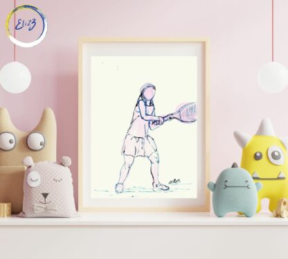 affiche tennis pour fille