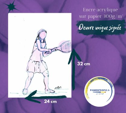 fille tennis revers dimension oeuvre elize