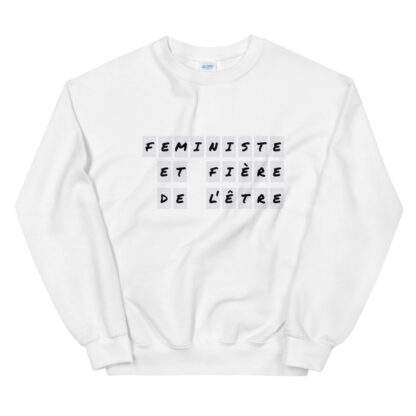 sweat féministe blanc unisexe