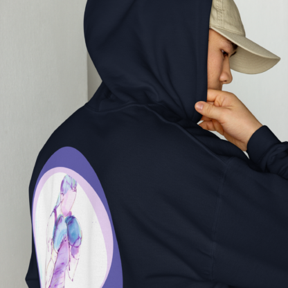 hoodies boxeuse dans le dos oeuvre imprimée
