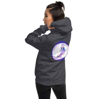 Sweat à capuche gris foncé avec une impression d'oeuvre boxeuse gant de box