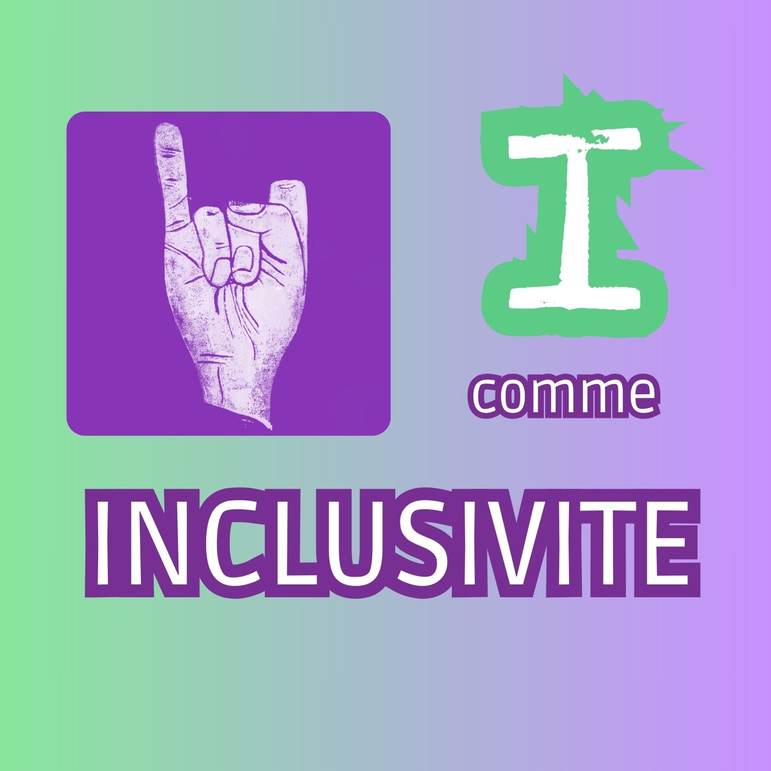 Lettre I en langue des signes - PiGMENTROPiE