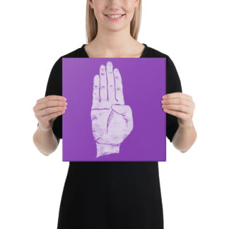 Toile Imprimée Lettre B langue des signes couleur